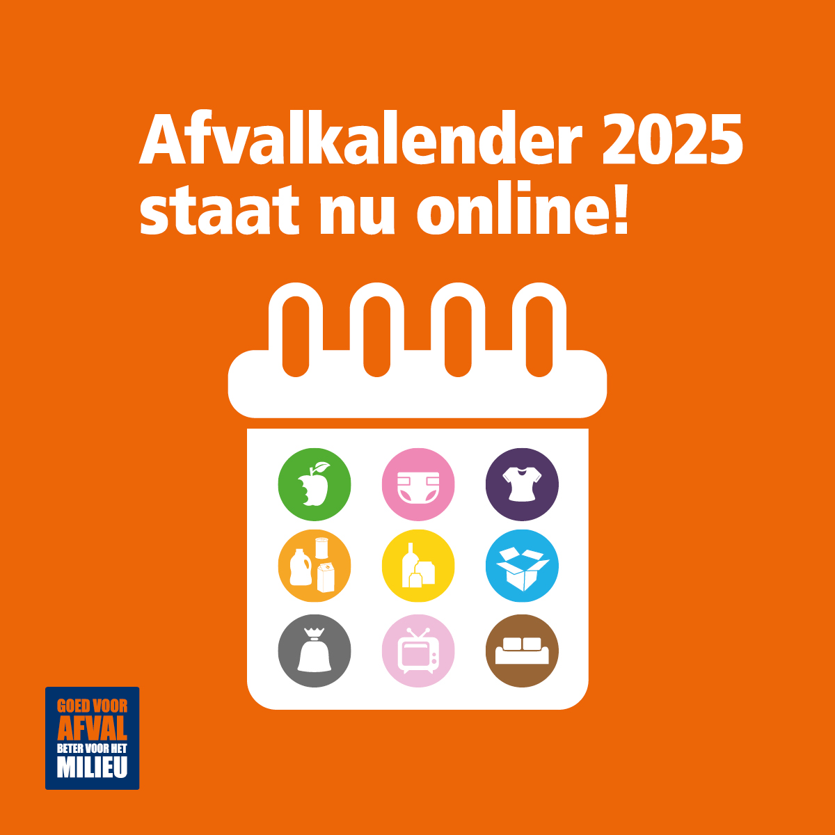 De Afvalkalender 2025 is er